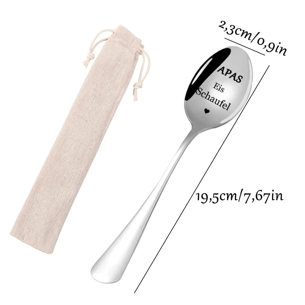 Ложка з нержавіючої сталі з гравіюванням для тата, фото №5