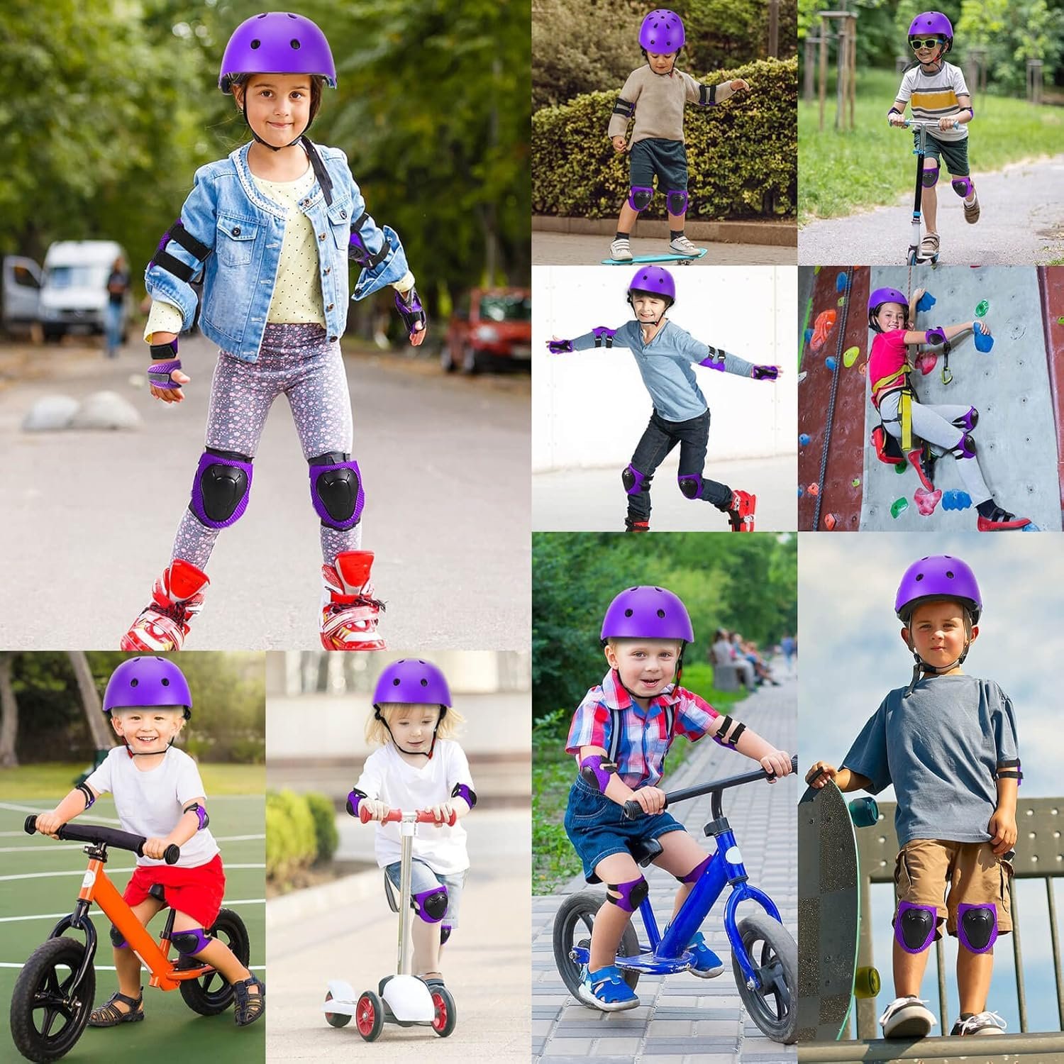 Шлем Lyefancy Kids для велосипеда и набор наколенников для детей 3-13 лет, фото №8