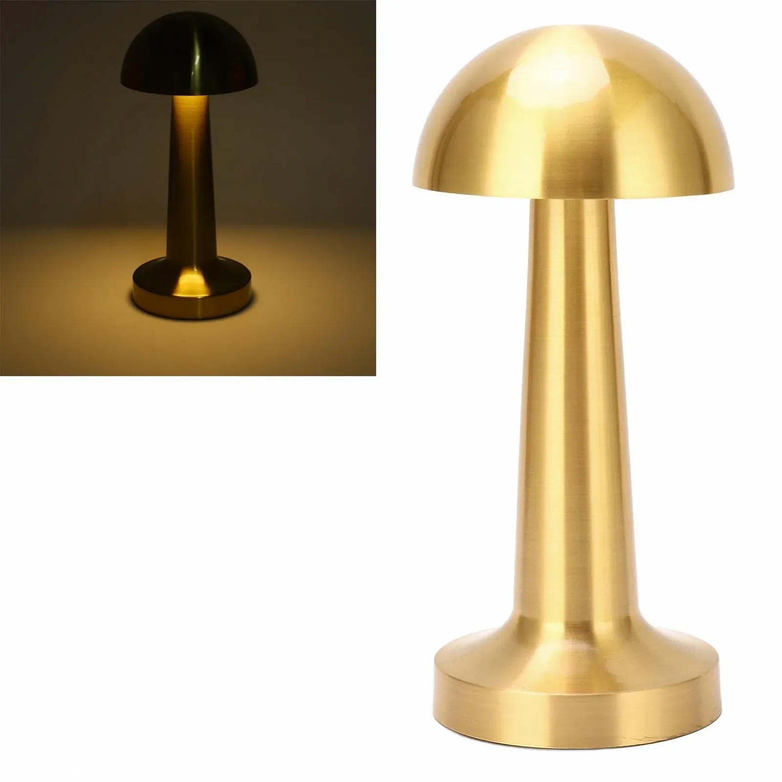 Настільна лампа Haofy Металева USB-C Акумуляторна Димована Сенсорна 3 кольори світла, фото №6