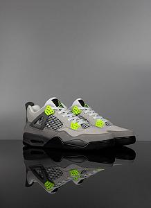 Кроссовки Nike Air Jordan 4 Retro Grey light green synthetic.ua - Фото 1