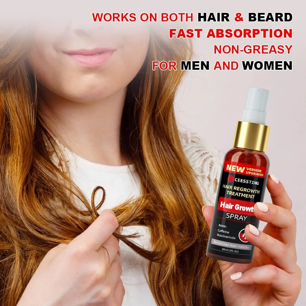 Сироватка для росту волосся Ceessting проти випадіння волосся, для чоловіків та жінок, 2 унції, фото №6