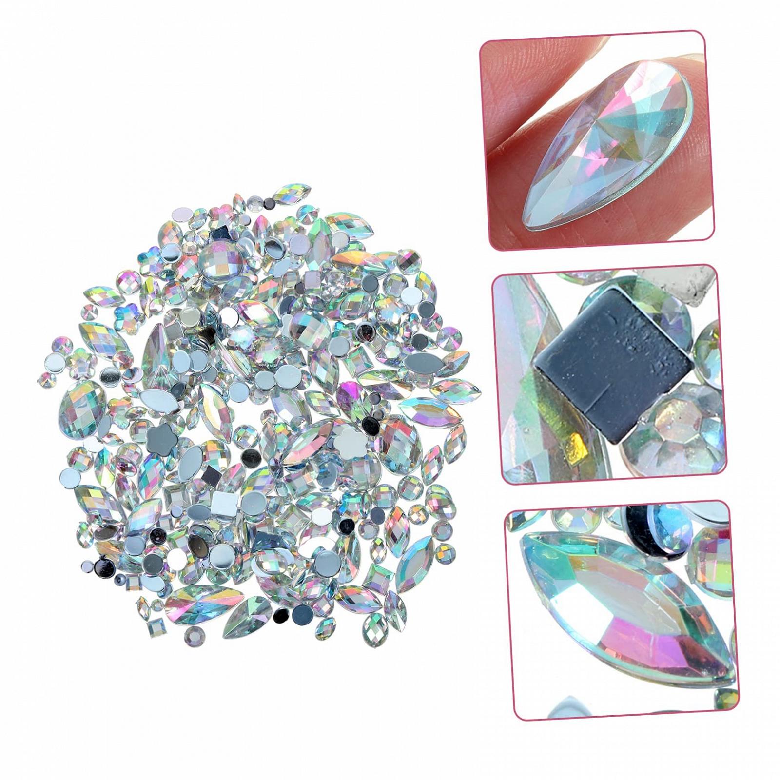 Прикраси Стрази 300 штук Акрилові Самоцвіти з Плоскою Спинкою, фото №7