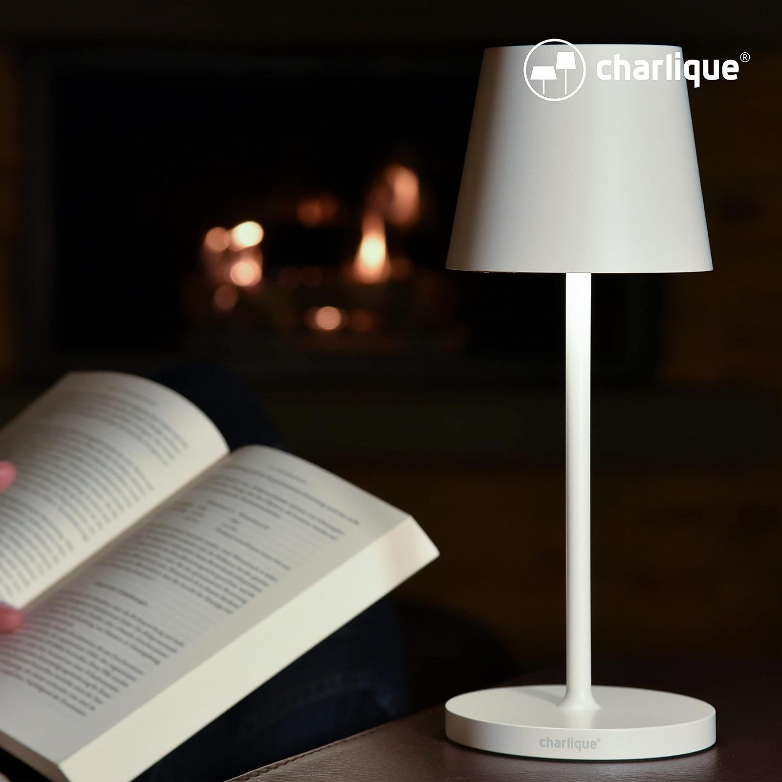 Настільна лампа charlique Dinner Light Mini LED 28 см Акумуляторна USB IP54 Біла, фото №8