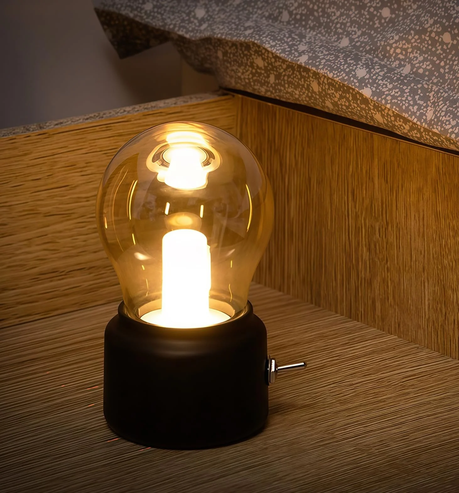 Настільна лампа Retro Mini LED USB акумуляторна вінтажна міні, фото №1