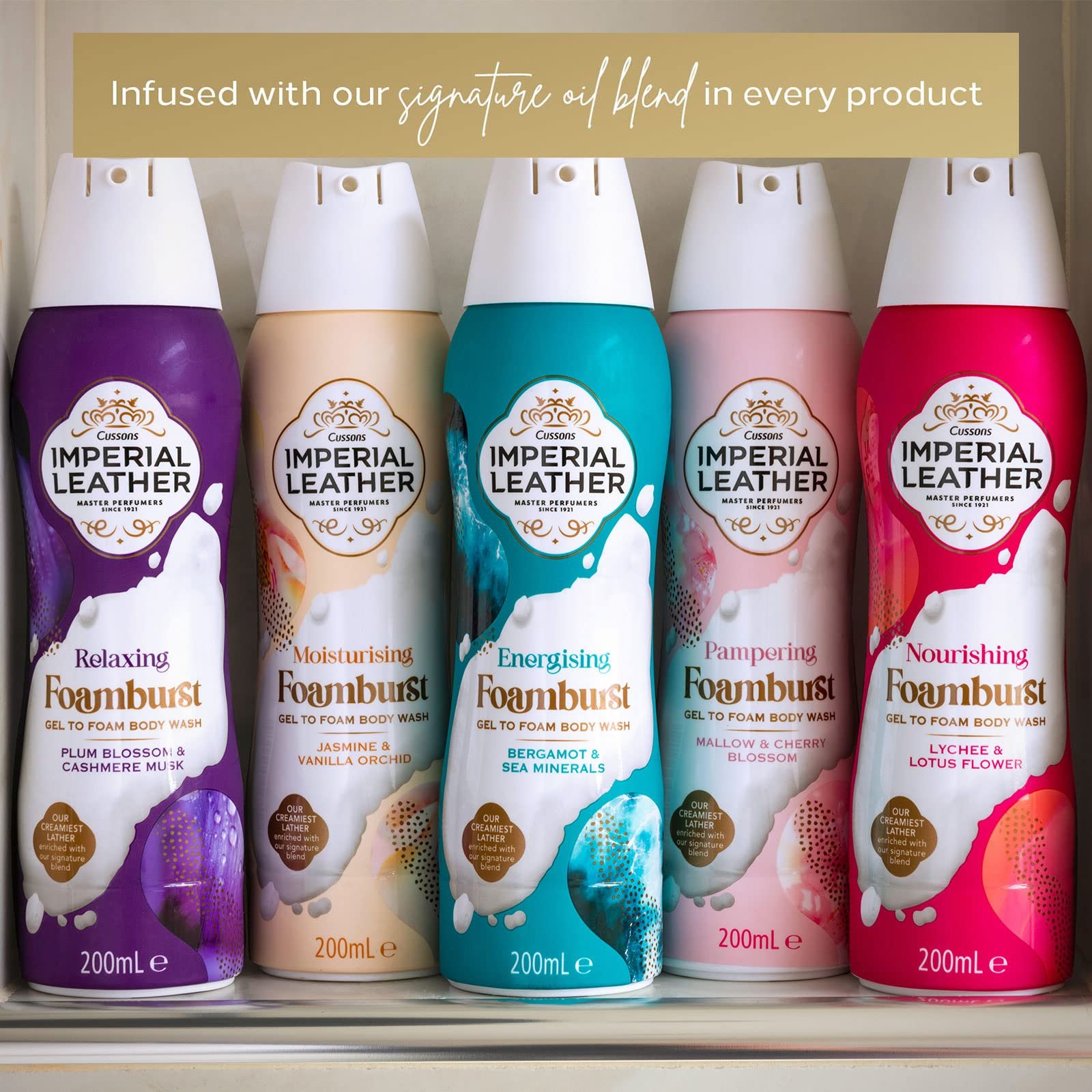 Гель для душу Imperial Leather Foamburst зволожуючий з ароматом жасмину та ванільної орхідеї 6 пляшок по 200 мл, фото №8