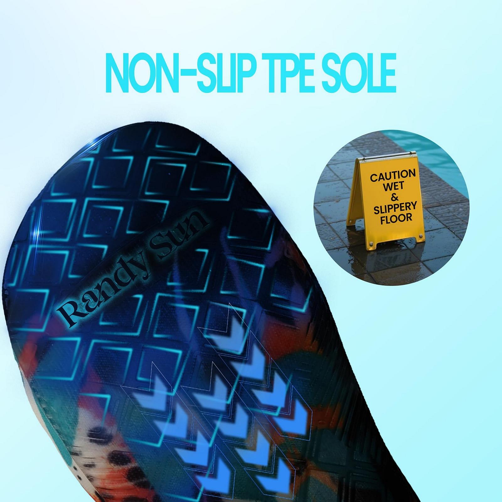 Носки-обувь Randy Sun для мужчин и женщин, пляжные носки для босиком, быстросохнущие пляжные носки с подошвой TPE для пляжного волейбола, серфинга, фото №2