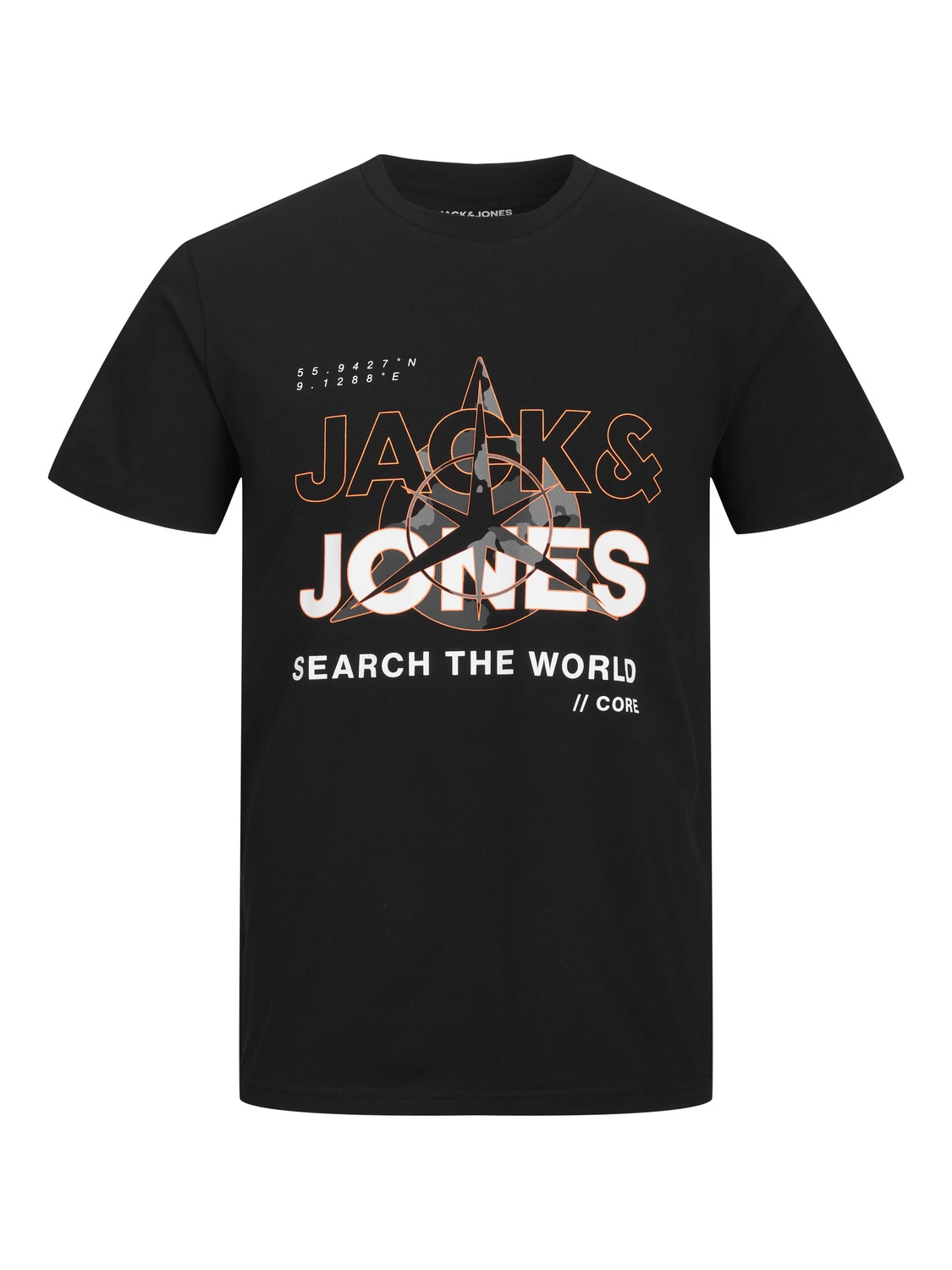 Футболка JCOHUNT TEE SS CREW NECK LN 12228391- Jack&Jones Чорний M, фото №5