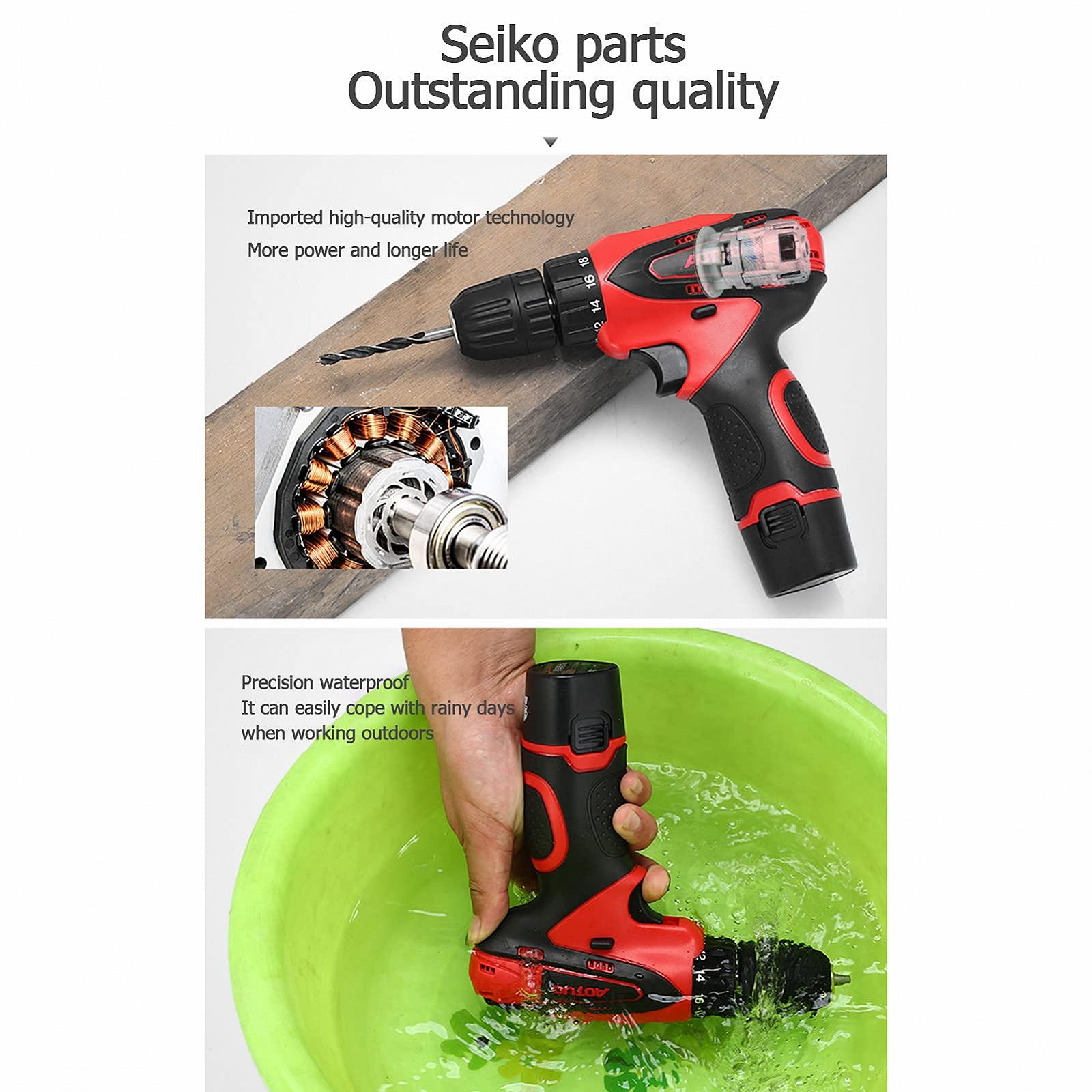 Електровикрутка Rechargeable 33 Pieces Cordless Drill Set EU Plug, фото №5