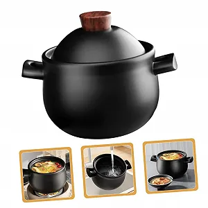 Кастрюля-жаровня керамическая Garneck 1,8 л с крышкой термостойкая synthetic.ua - Фото 1