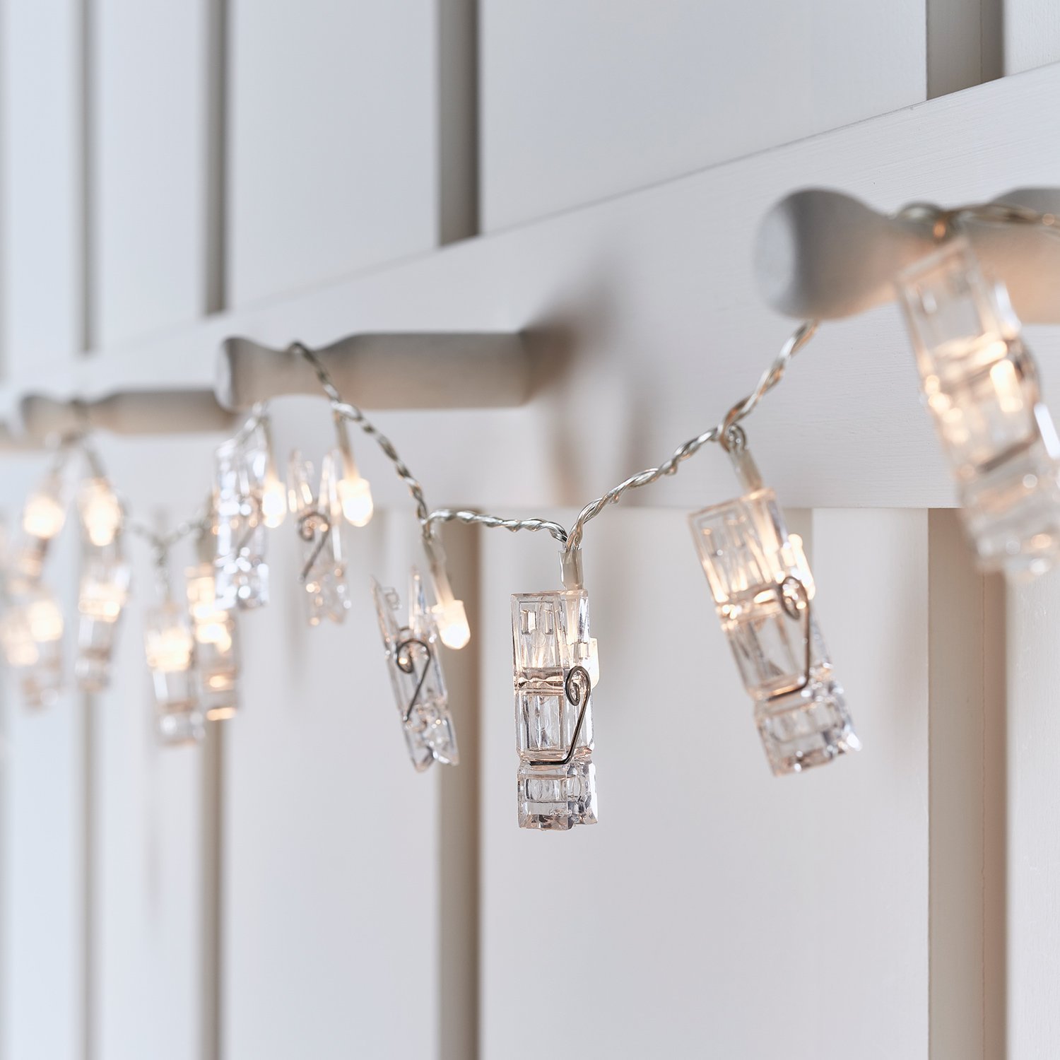 Гірлянда Lights4fun, 20 теплих білих світлодіодів, на батарейках, фото №3