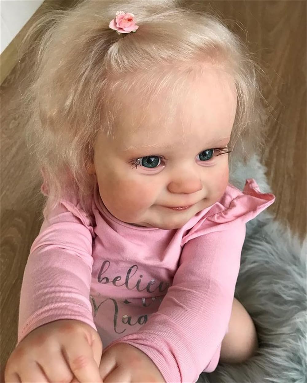 Кукла Anano Reborn Maddie Newborn Realistic с укоренёнными светлыми волосами, мягкое тканевое тело, подарок, игрушка для детей от 3 лет, фото №3
