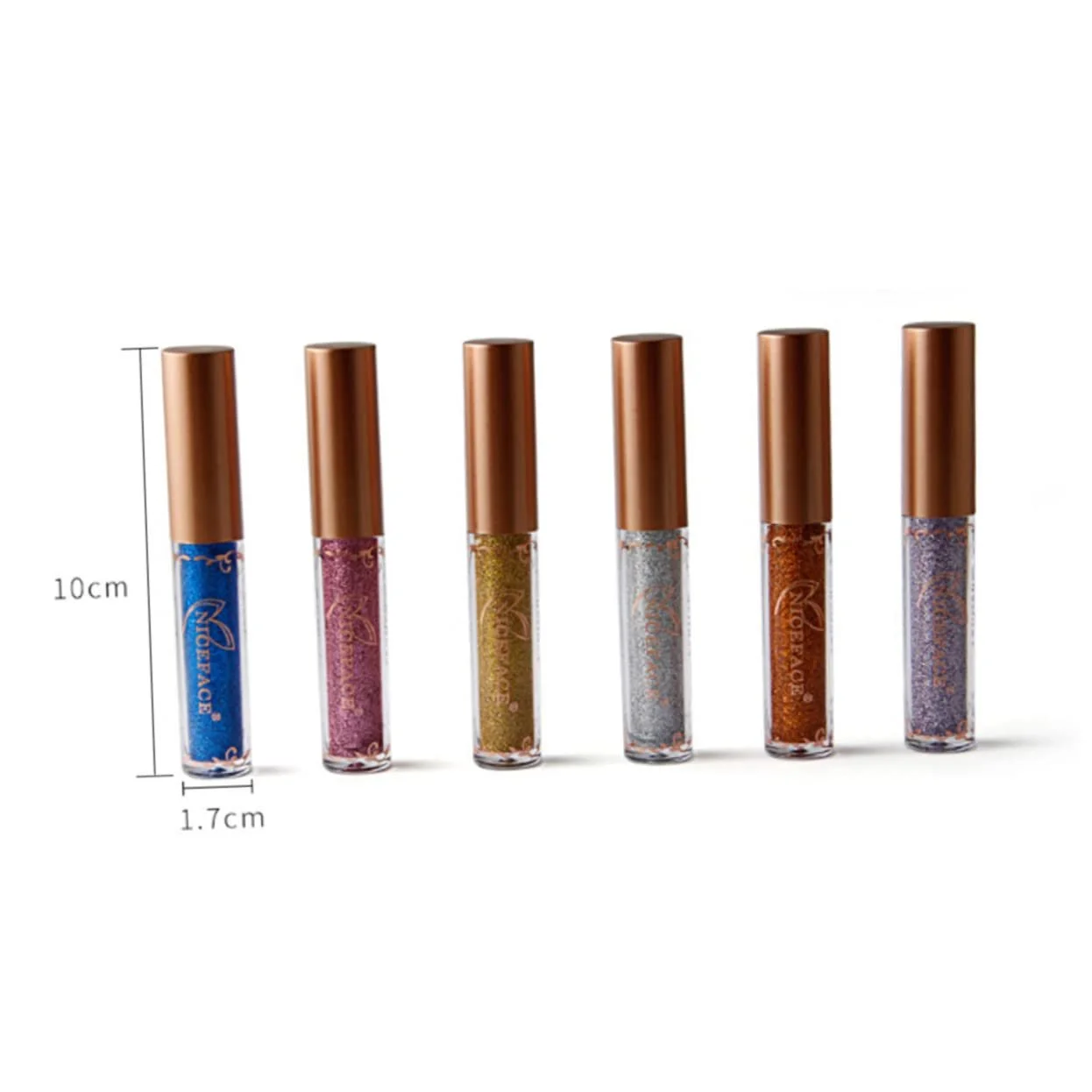 Металлический Eyeliner NOLITOY 2St Блестящий водостойкая, фото №5