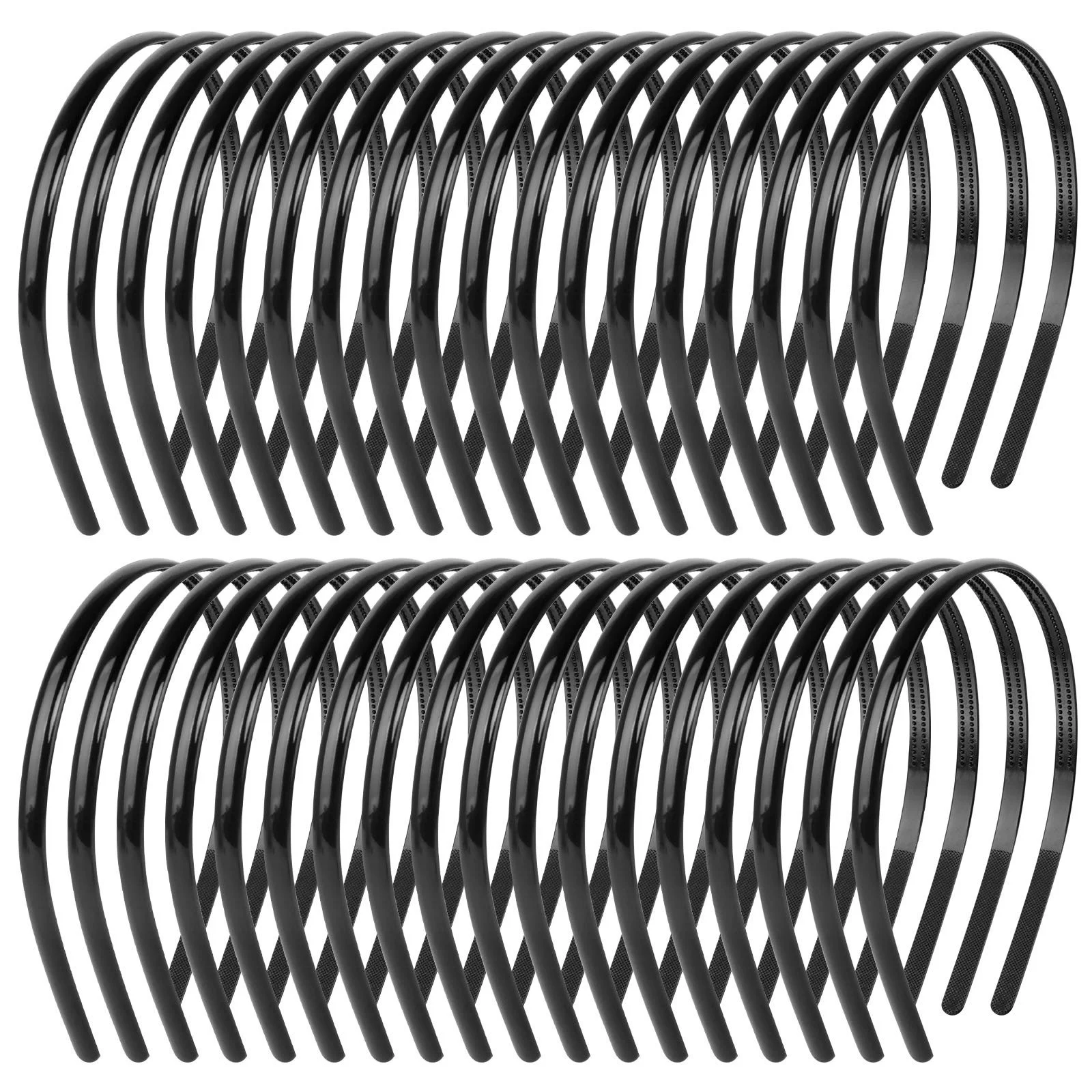 Обруч для волосся Пластик Чорний, 36 шт, фото №1