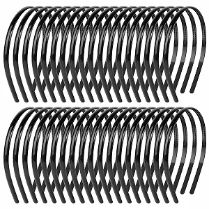 Обруч для волос Пластик Черный, 36 шт - Фото 1