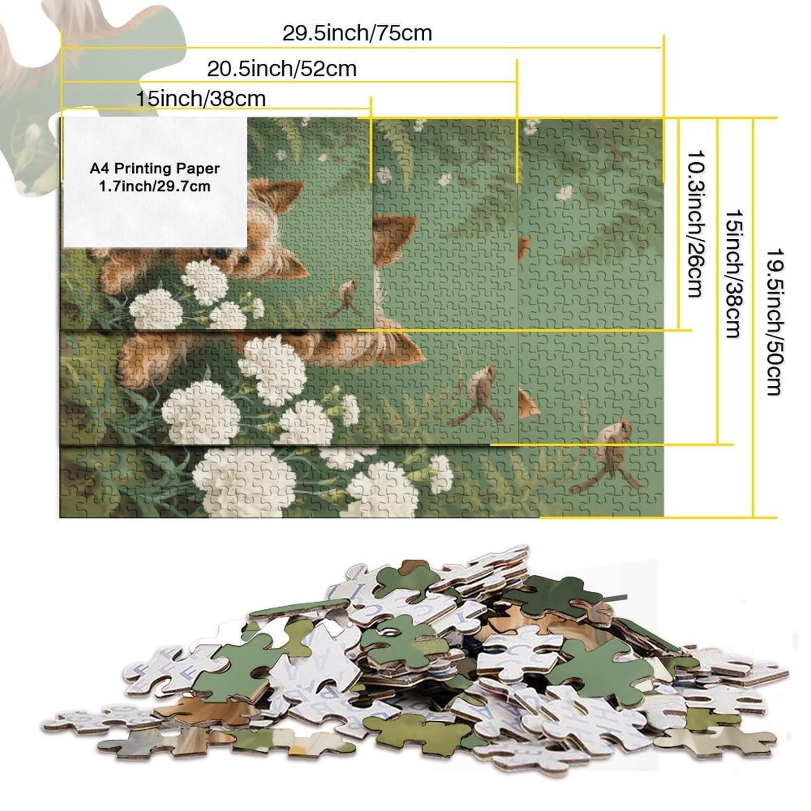 Пазл Yorkshire Terrier Flower 1000 элементов 38 x 26 см, фото №5 Пазл Yorkshire Terrier Flower 1000 элементов 38 x 26 см, фото №5