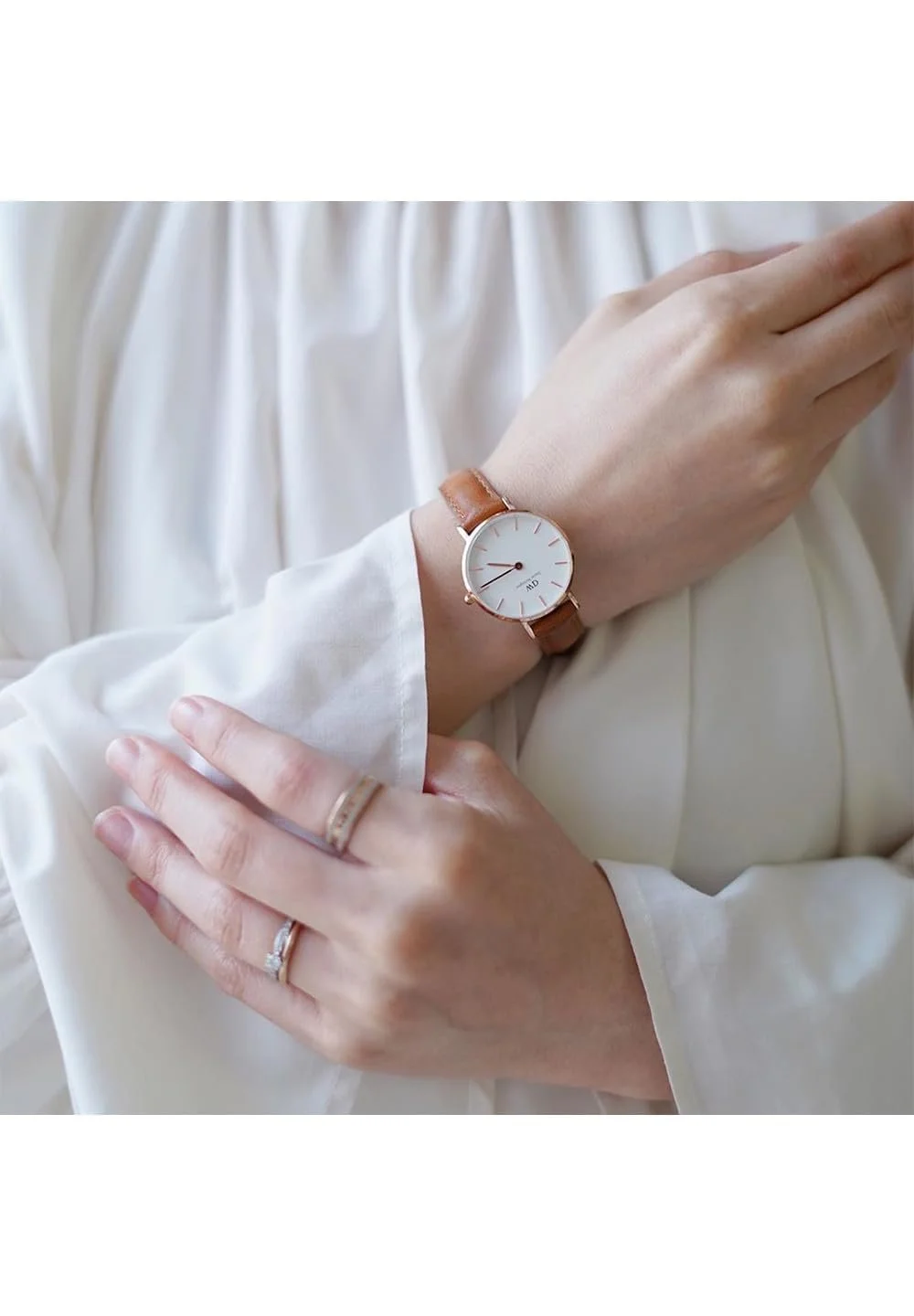 Годинник Daniel Wellington Petite Rose Gold Шкіра, фото №3