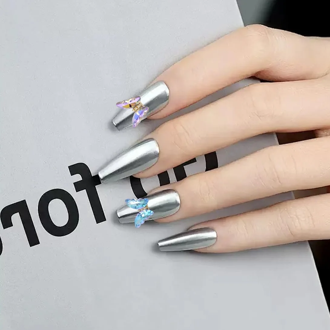 3D Блискучі метелики Стрази Акрилові прозорі, фото №6