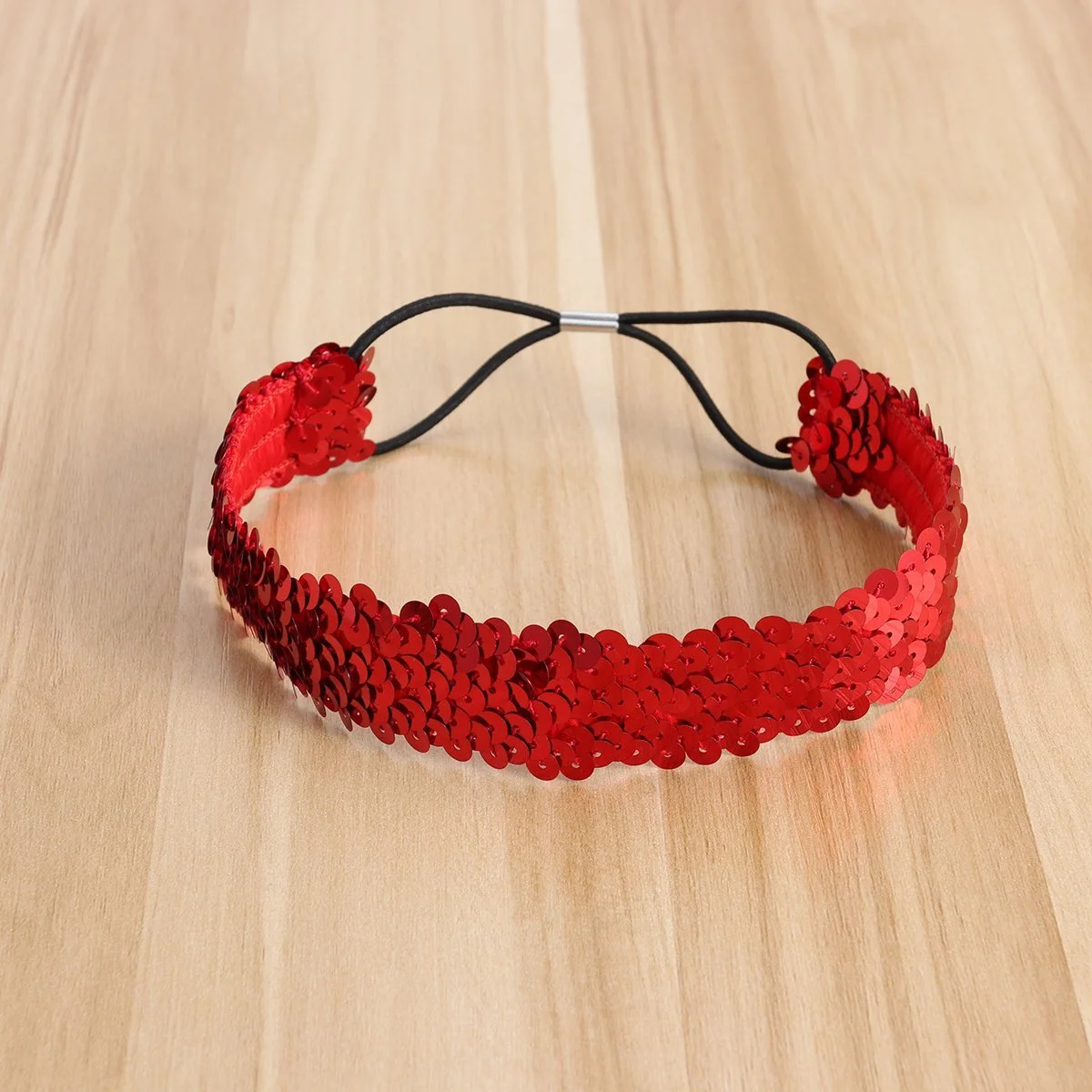 Обруч для волос Lurrose с блестками, 6 штук, эластичные повязки для волос с блестками для женщин и девушек (Случайные цвета), фото №2