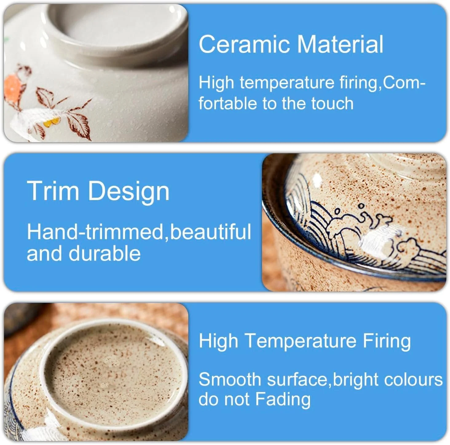 Миска керамическая для супа 800 мл для рамена, большая японская миска для лапши., фото №6 Миска керамическая для супа 800 мл для рамена, большая японская миска для лапши., фото №6