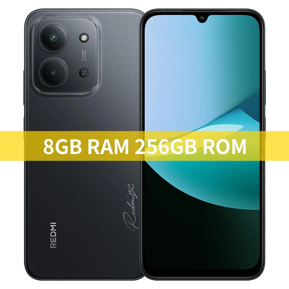 Смартфон XIAOMI Redmi 15C 4G NFC 8ГБ+256ГБ 6.9" 6000мАч AI Dual Camera 50Мп Turbo Charge 33Вт HyperOS 2 Без зарядного устройства Черный, фото №3