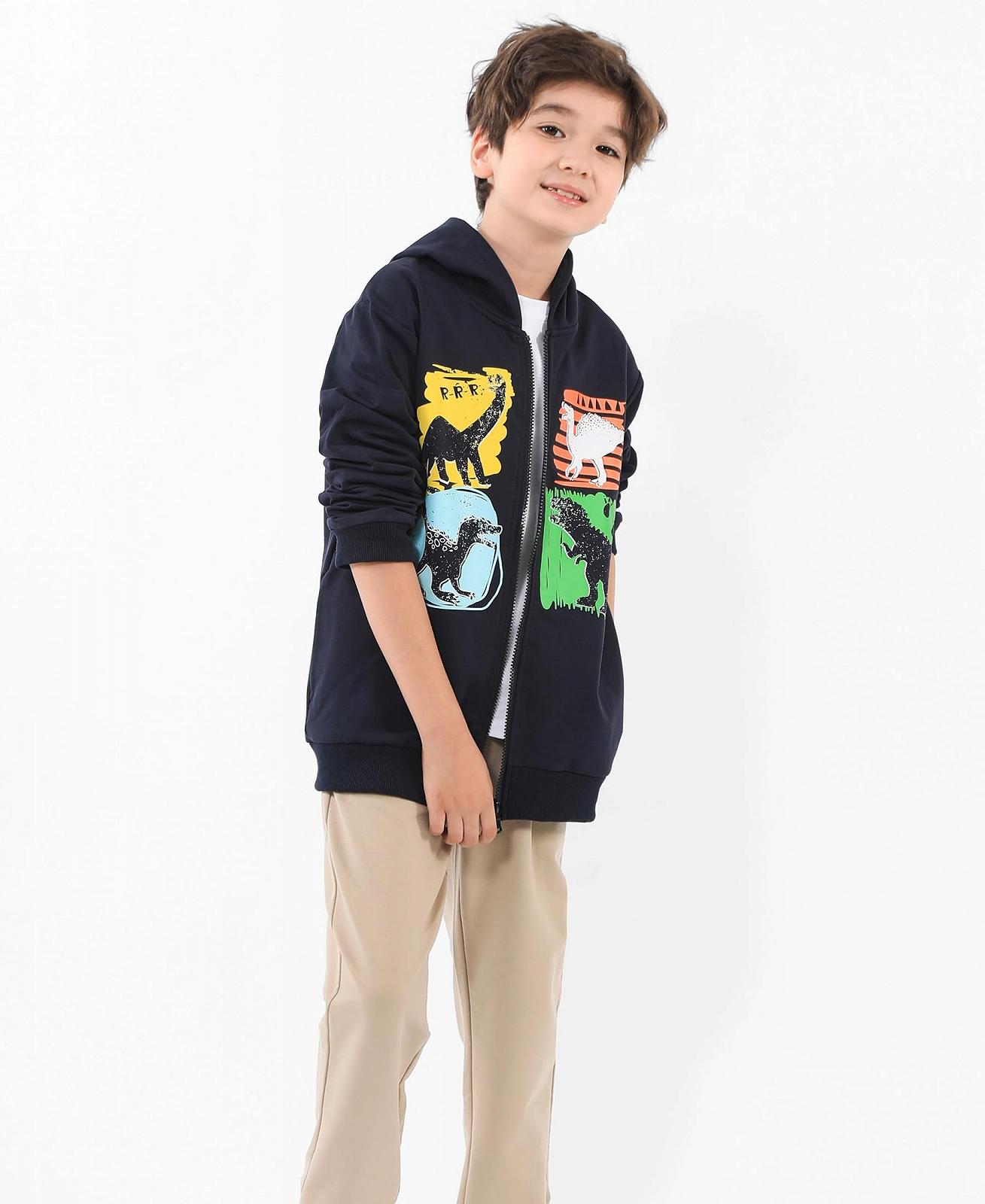 Куртка с капюшоном Codkkre для мальчиков, детская спортивная куртка на молнии, толстовка с капюшоном для мальчиков, толстовка с динозавром на молнии, 2-11 лет, фото №5