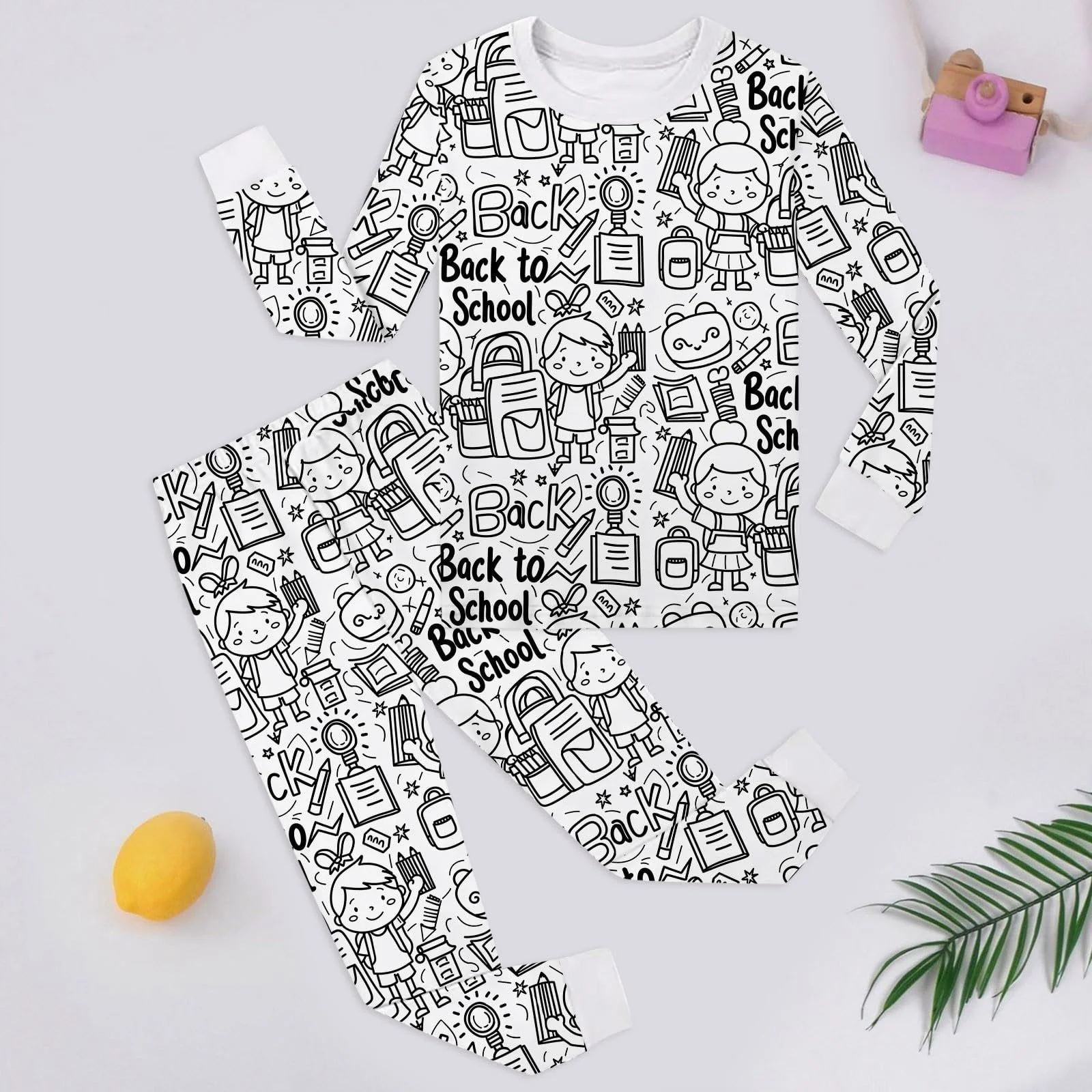 Піжама Roobeety для дівчаток, піжамний набір для розфарбовування, фото №5