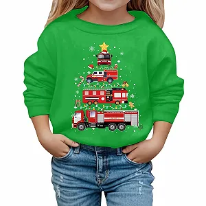 Джемпер для девочек - повседневная и модная детская толстовка с буквенным принтом, круглым вырезом и длинными рукавами - Фото 1