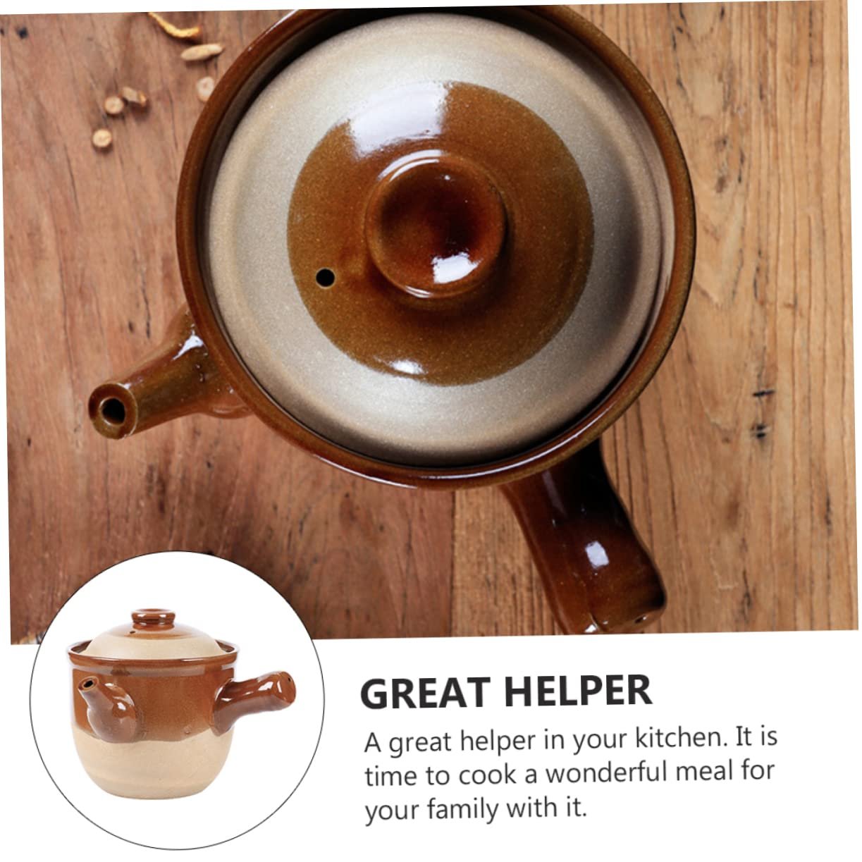 Чайник керамічний для китайської медицини термостійкий з кришкою, фото №4