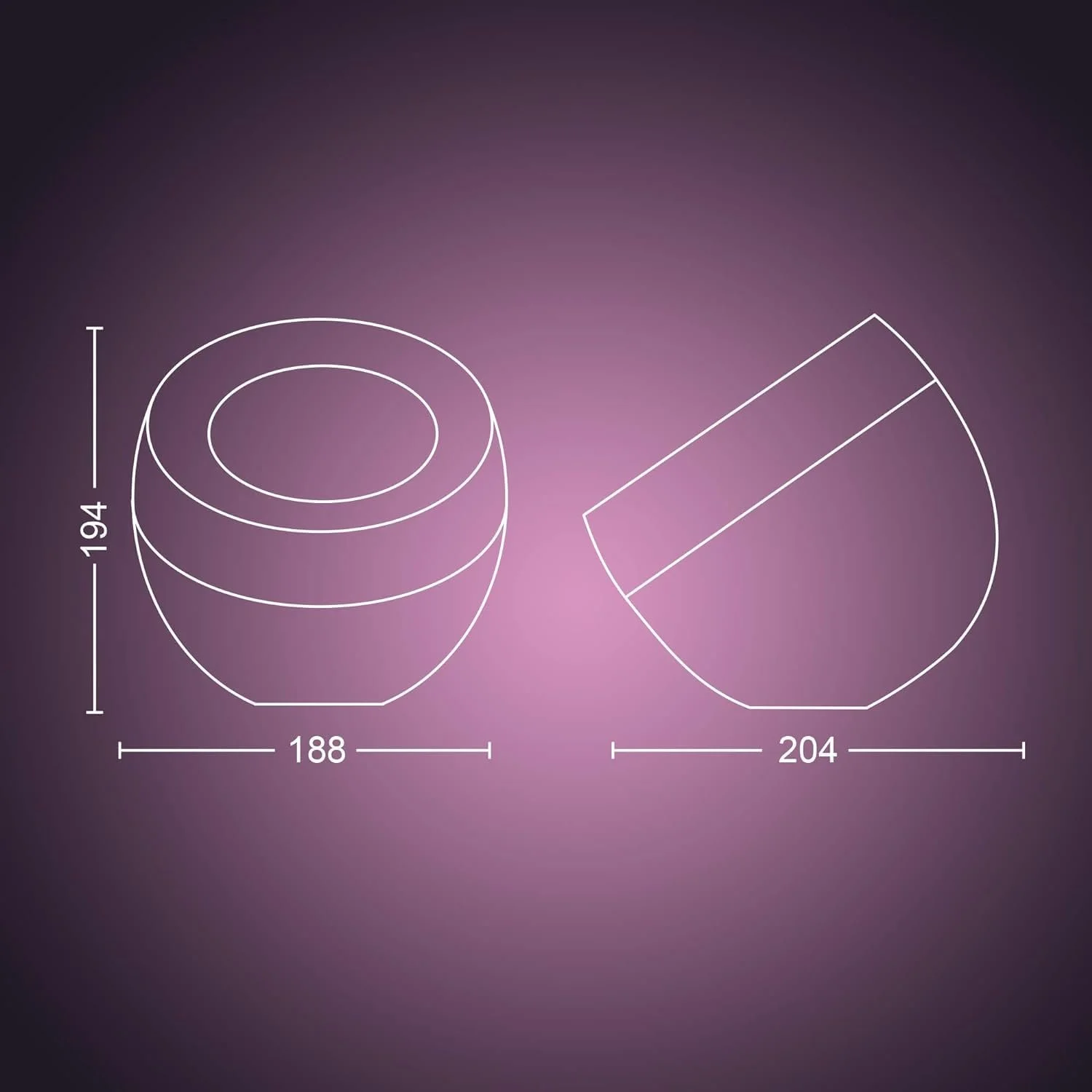 Настільна лампа Philips Hue Iris White & Colour Ambience LED, фото №2