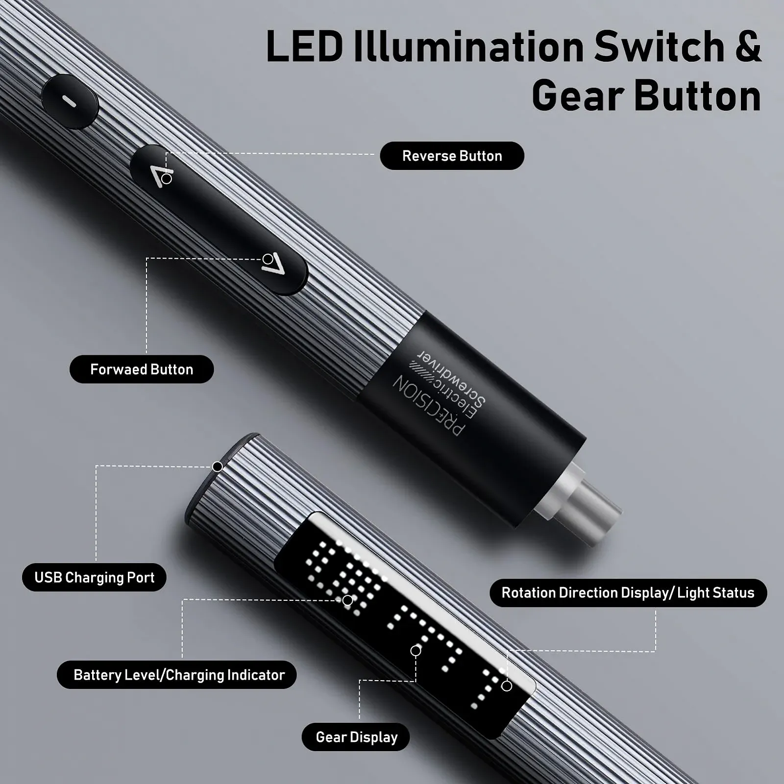 Набор мини электрических отверток Soleilwear 38 в 1 3 передачи крутящего момента для ремонта телефона, ноутбука, камеры, часов, фото №3