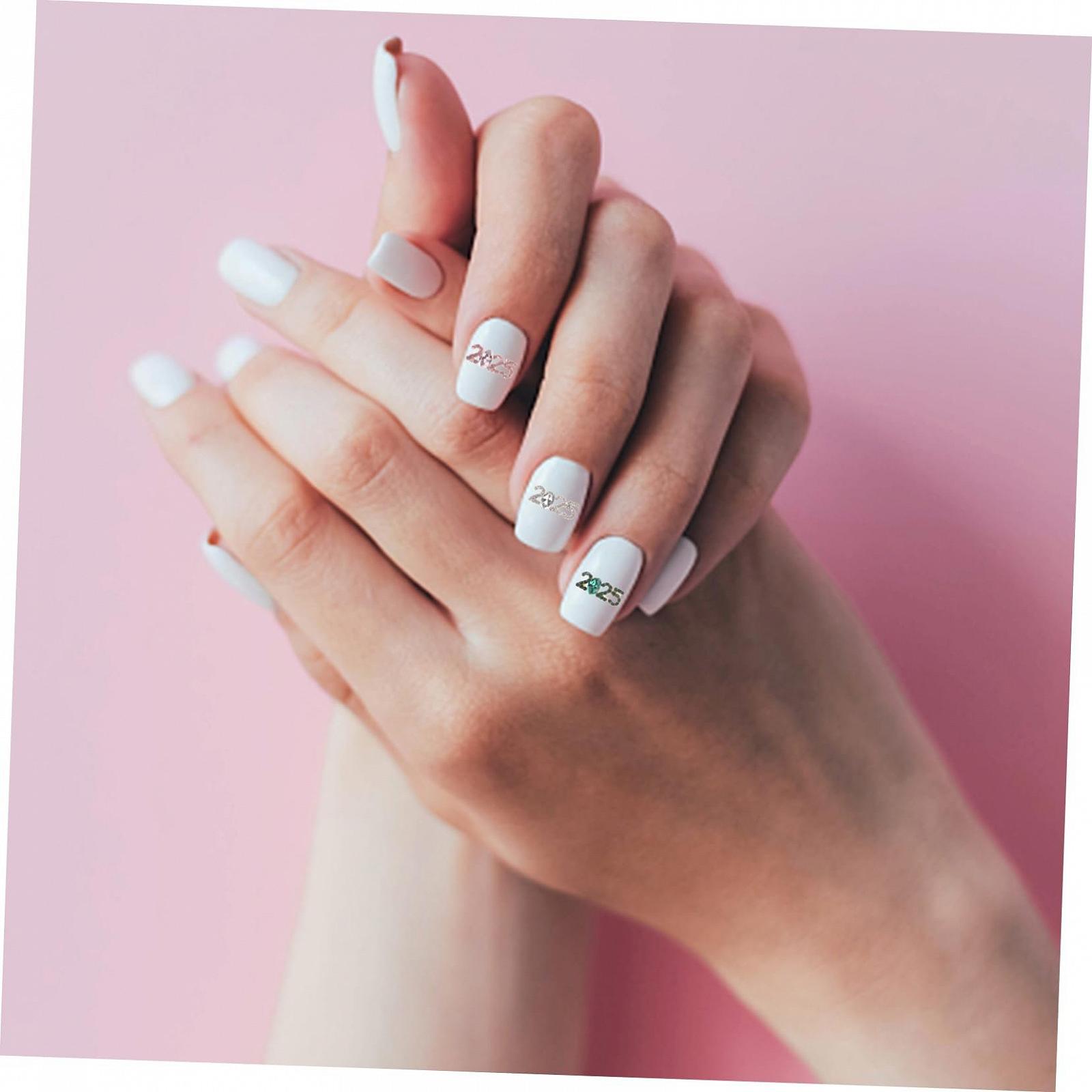 Украшения для ногтей Цифры 12 шт. Мини украшения для ногтей с блестками Легкие Прочные, фото №5