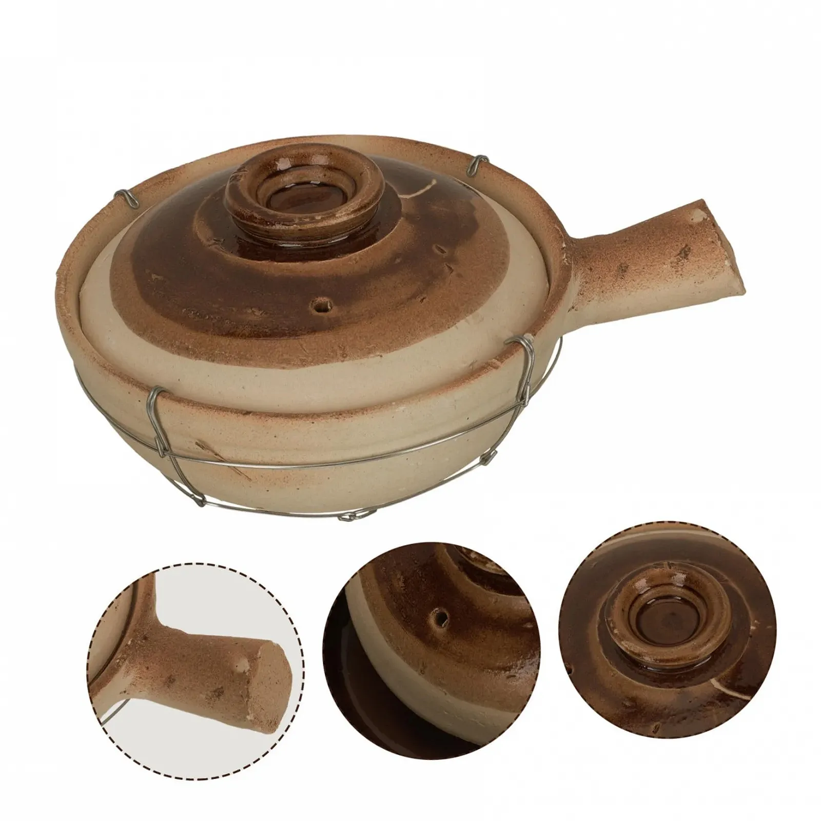 Кастрюля OUNONA с двумя ручками и отверстием для пара термостойкая, фото №3