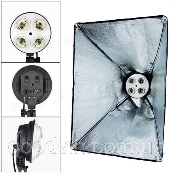 Постоянный студийный свет 60/90 на 4 лампы стойка SoftBox СофтБокс, фото №8