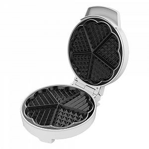 Вафельница Cecotec Fun Gofrestone Sweetie, 1000 Вт, для 1 большой вафли или 5 вафель в форме сердца, антипригарное покрытие, нержавеющая сталь - Фото 1