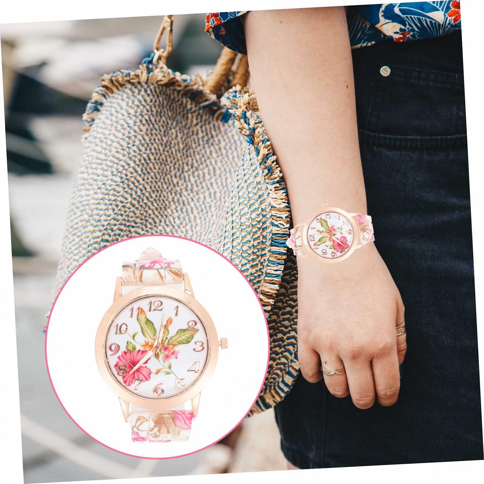 Кварцевые часы PartyKindom для женщин с прочным силиконовым ремешком, фото №6