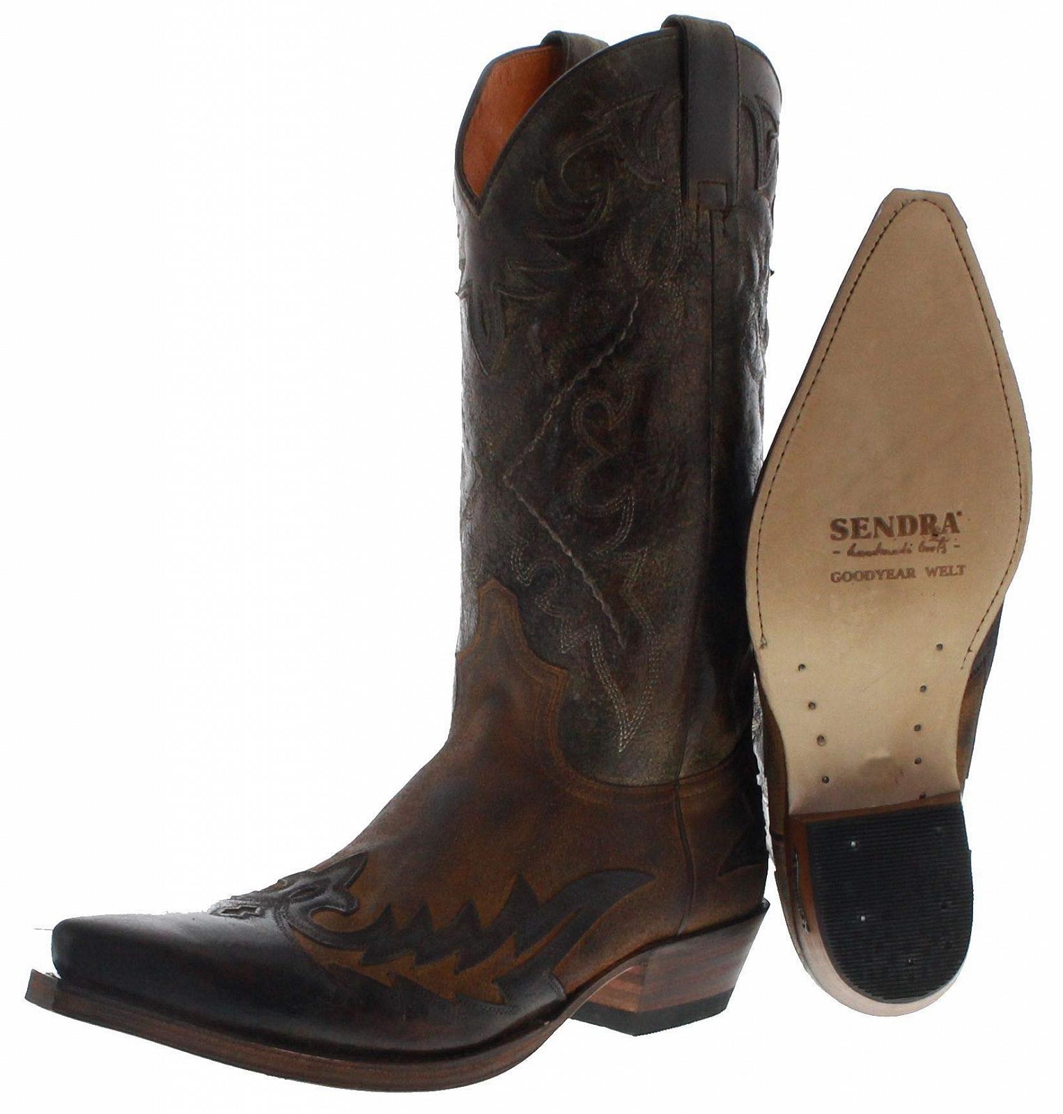 Черевики Sendra Boots чоловічі 9669 Western шкіряні коричневі, фото №4