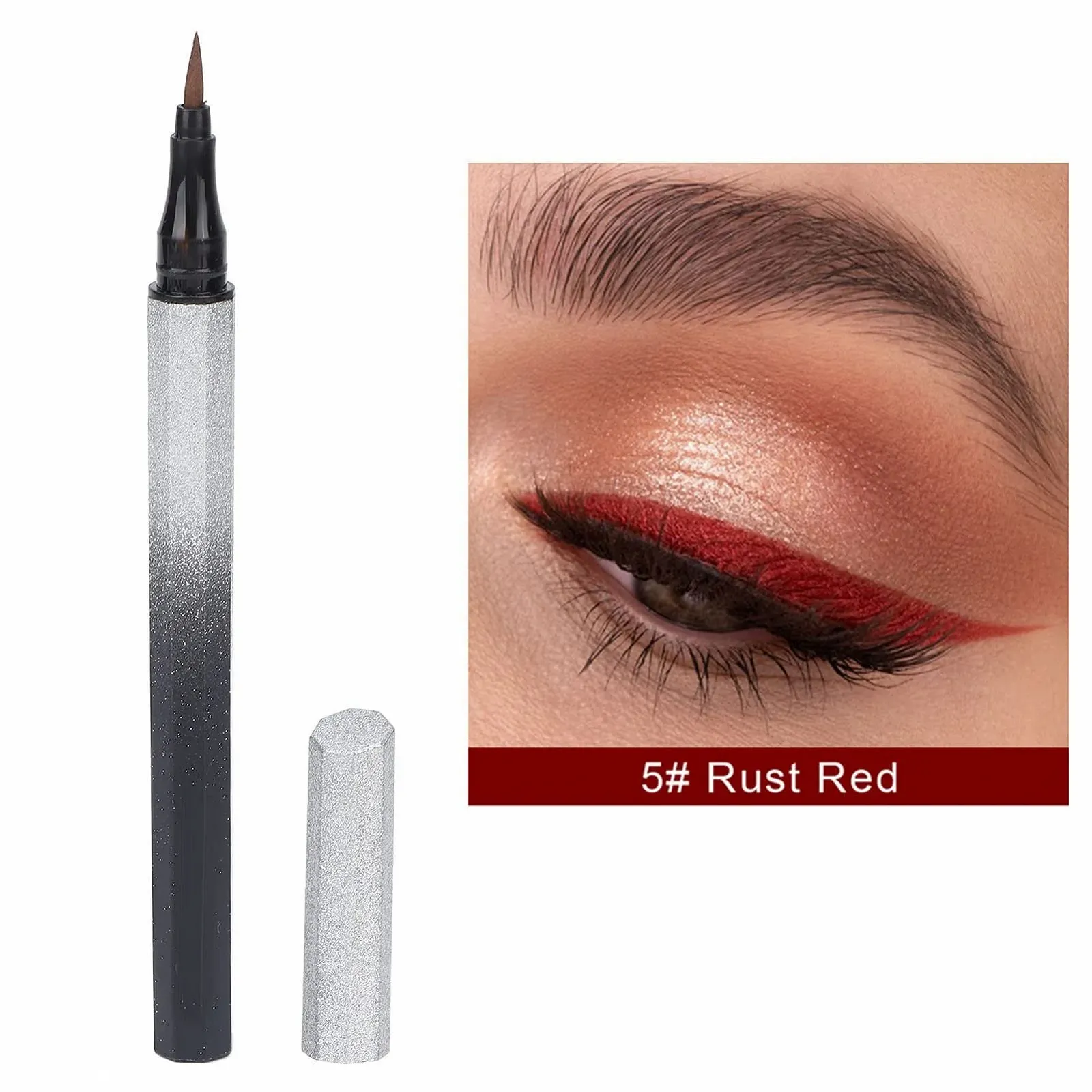 Підводка для очей Рідка Косметика Водостійка Стійка Швидковисихаюча Брудовідштовхуюча 5#Червоний, фото №7 Підводка для очей Рідка Косметика Водостійка Стійка Швидковисихаюча Брудовідштовхуюча 5#Червоний, фото №7