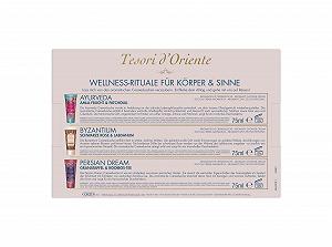Подарунковий набір крем-гелів для душу Tesori d'Oriente Wellness Rituals 3 x 75 мл (Ayurveda, Persian Dream, Byzantium) synthetic.ua - Фото 1