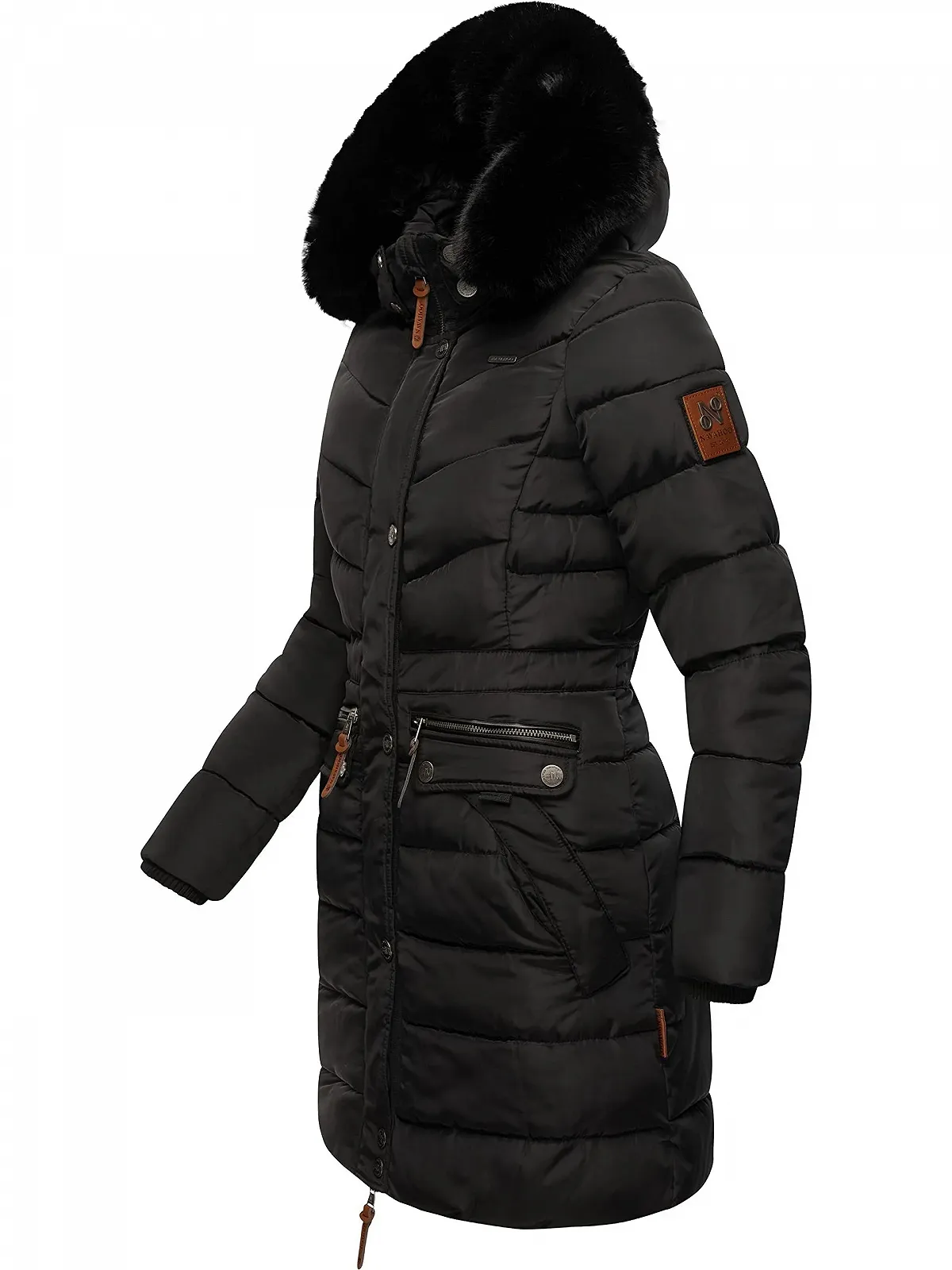 Жіноче зимове пальто Navahoo Paula, тепле стьобане пальто, довге, з капюшоном, фото №2