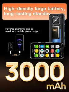 Смартфон YOHOPE Mini Mobile Phone Android 12 IP68 6GB RAM 128GB 5MP+13MP 3000mAh Dual SIM Black synthetic.ua - Фото 1