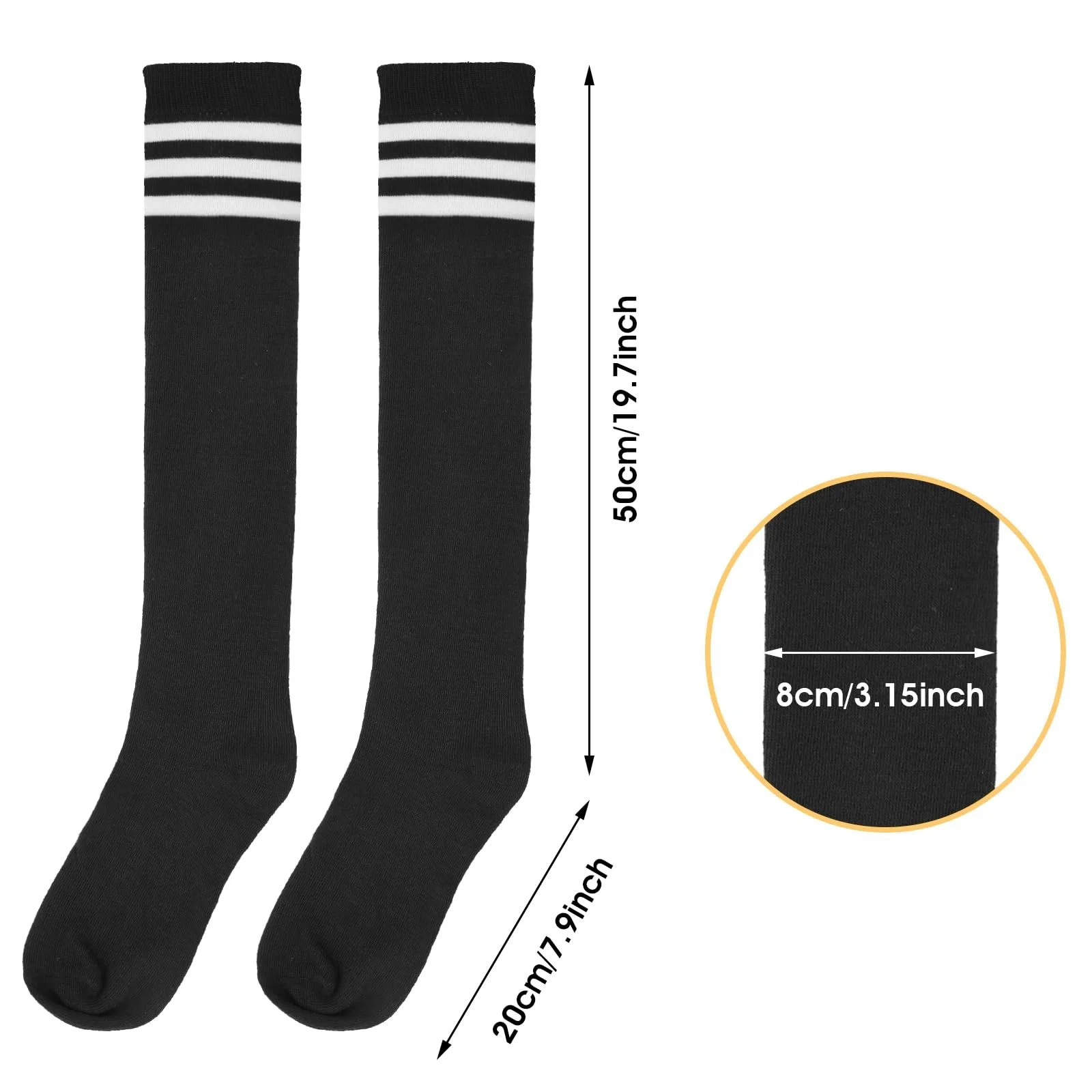 Шкарпетки Труба Sibba 2 пари Чорно-білі, Універсальний розмір, фото №2