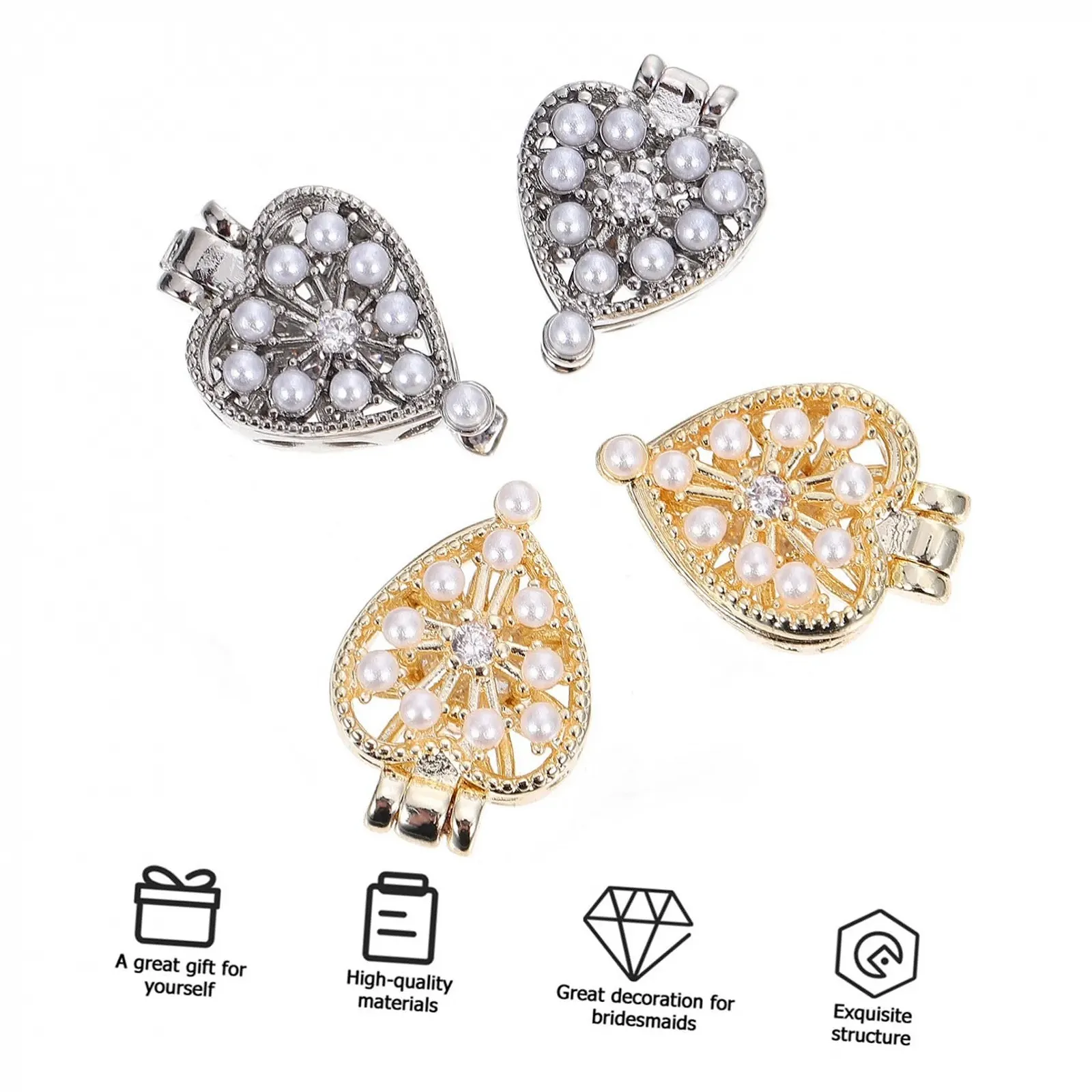 Шармы для ногтей Сердце Beavorty 12 шт. Декоративные украшения для маникюра, фото №7