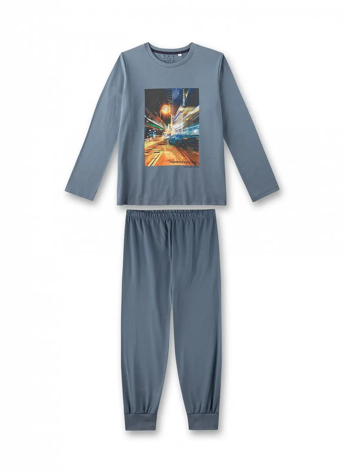 Комплект пижам Sanetta для мальчиков Длинная Серая, фото №1 Комплект пижам Sanetta для мальчиков Длинная Серая, фото №1