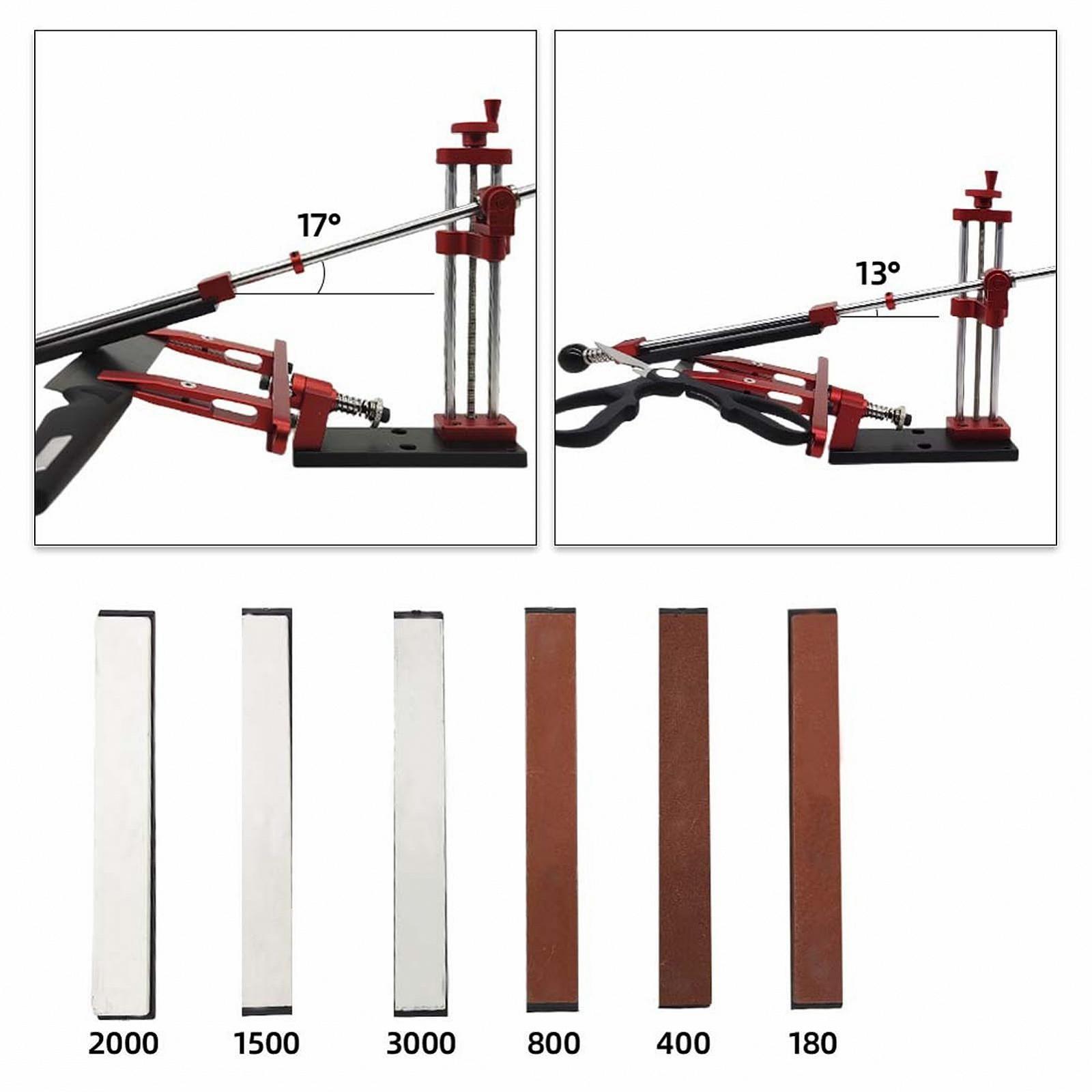Точилка для ножів професійна з фіксованим кутом з подвійним затискачем регульована універсальна, фото №4