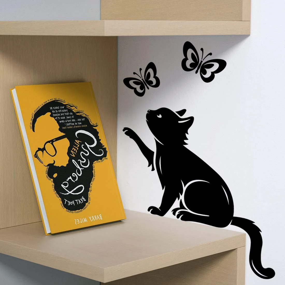 Наклейки на стіну Cat Butterfly Vinyl 290 x 340 мм, фото №3