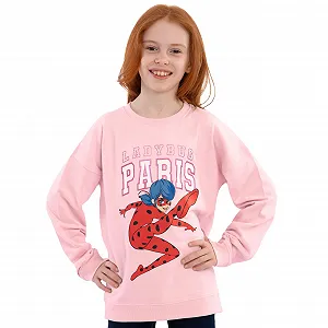 Свитшот Miraculous Ladybug Розовый Детский Хлопковый Джемпер с Блестками synthetic.ua - Фото 1