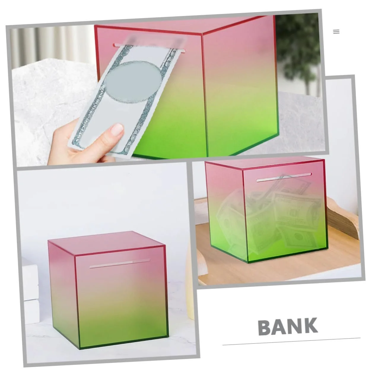 Скарбничка Acryl Прозора Акрилова Компактна з малим отвором, фото №3