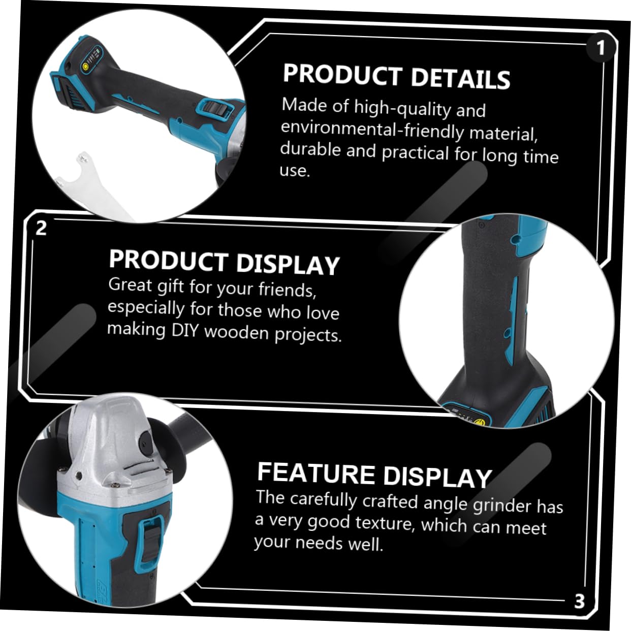 Углошлифовальная машина DOITOOL 1 Set Многофункциональная Угловой инструмент Шлифовальный Безщеточный Угловой резак Режим зарядки Металл, фото №6 Углошлифовальная машина DOITOOL 1 Set Многофункциональная Угловой инструмент Шлифовальный Безщеточный Угловой резак Режим зарядки Металл, фото №6