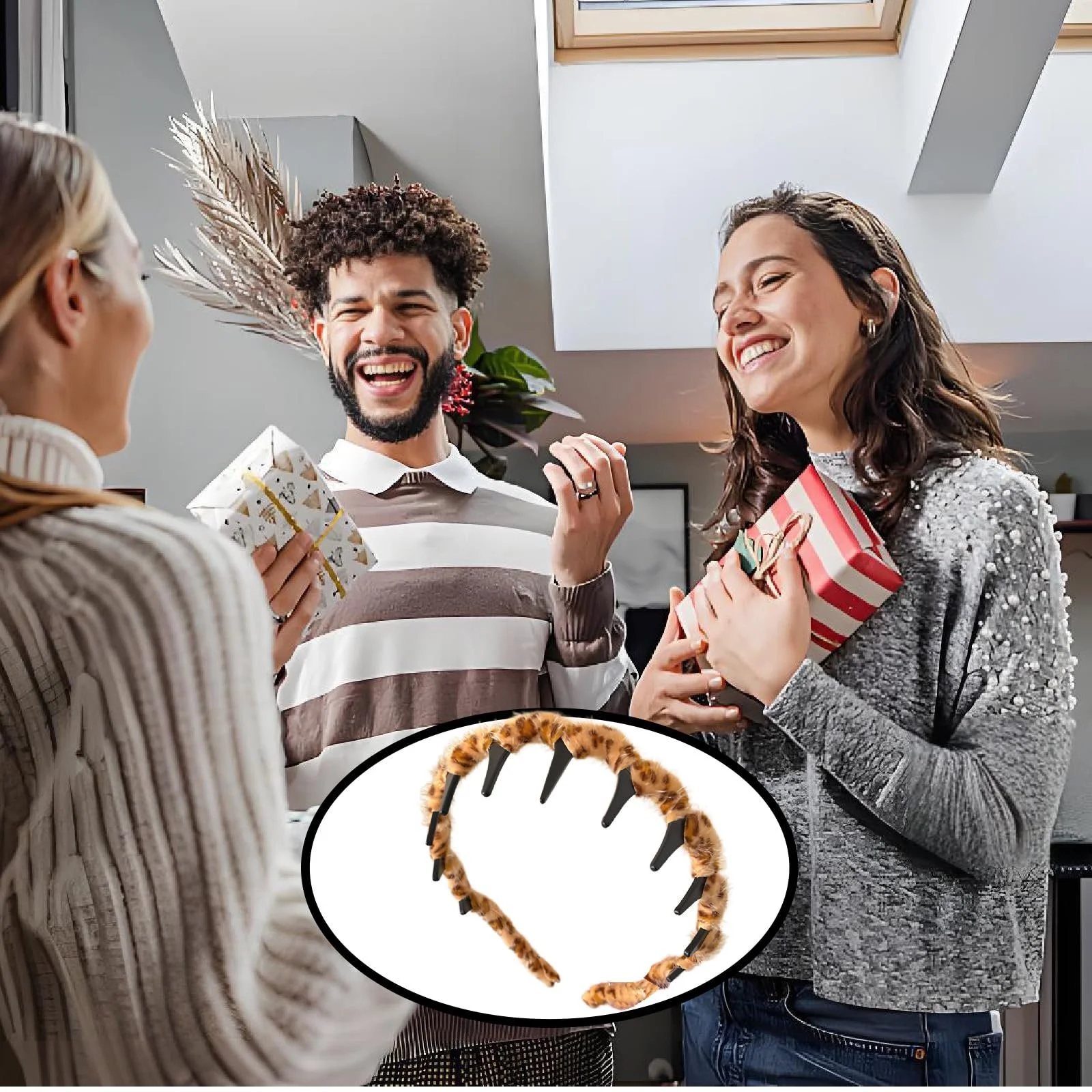 Набір з 3 елегантних текстурних жіночих обручів для волосся, фото №7