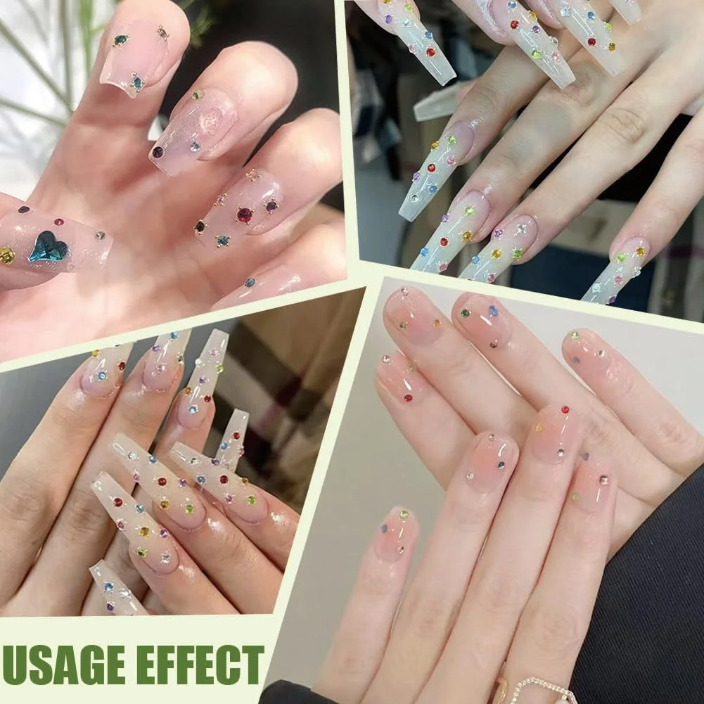 Набір страз для нігтів 2 мм, 1500 шт, різнокольорові, фото №8